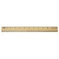 School Smart School Smart 015348 Double Beveled Inches And Metric Wood & Metal Edge Ruler; Clear 15348